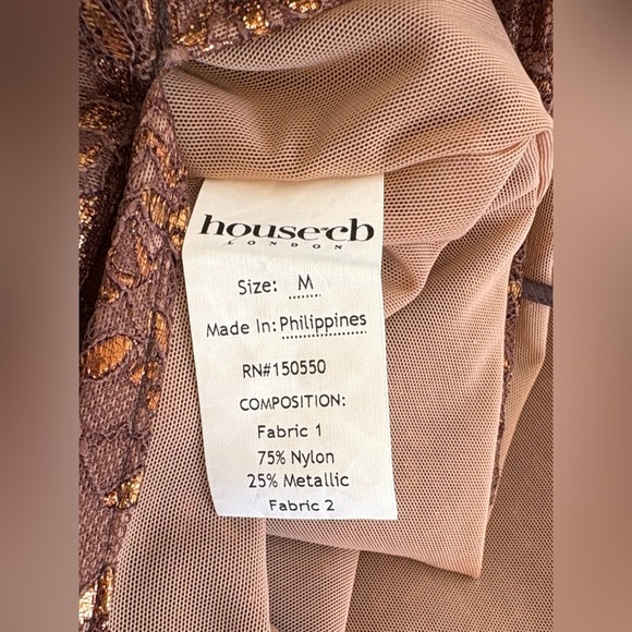 House of CB LUCIANNA Espresso Lace Maxi Dress , sz : medium - Picture 13 of 16